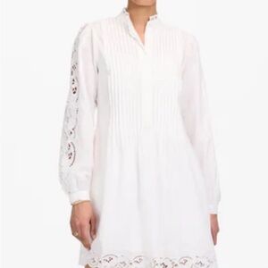 Madewell pintuck eyelet mini dress
